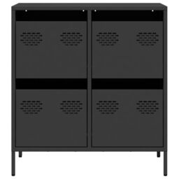 Berkfield Home Sideboard¬†Black 68x39x73.5 cm Cold-rolled Steel in Black - thumbnail 5