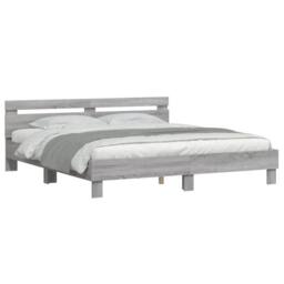 Berkfield Home Bed Frame without Mattress Grey Sonoma 200x200 cm - thumbnail 3