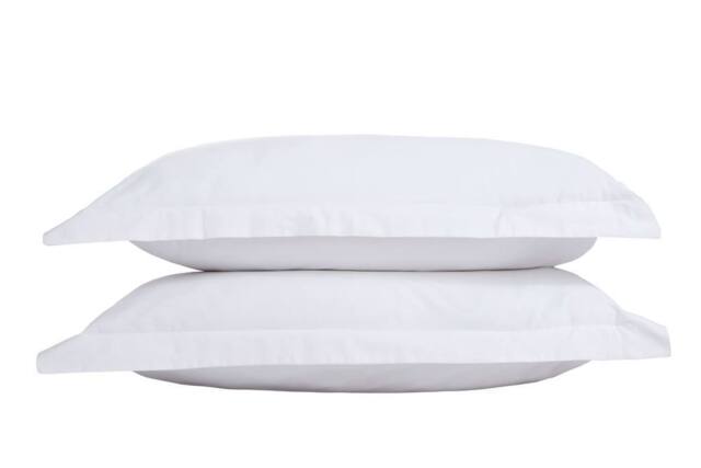 The Linen Consultancy 'TLC 5 Star Hotel Concept' 250TC Cotton Percale Oxford Pillowcase Pair in White - image 1