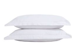 The Linen Consultancy 'TLC 5 Star Hotel Concept' 250TC Cotton Percale Oxford Pillowcase Pair in White - thumbnail 1