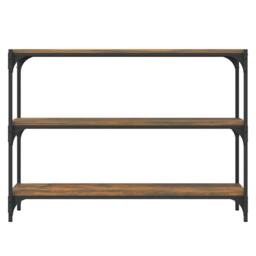 Berkfield Home Charming Book Cabinet Smoked Oak 100x33x70.5 cm Engineered Wood a in Brown - thumbnail 5