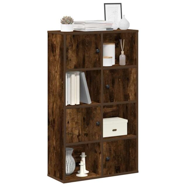 Berkfield Home Bookcase Smoked Oak 60x24x101.5 cm Engineered Wood in Brown - image 1