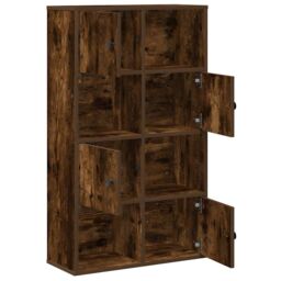 Berkfield Home Bookcase Smoked Oak 60x24x101.5 cm Engineered Wood in Brown - thumbnail 5