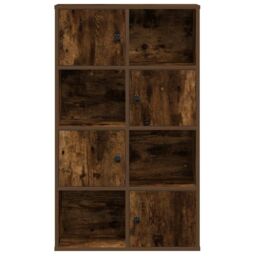 Berkfield Home Bookcase Smoked Oak 60x24x101.5 cm Engineered Wood in Brown - thumbnail 4