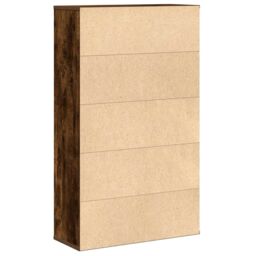 Berkfield Home Bookcase Smoked Oak 60x24x101.5 cm Engineered Wood in Brown - thumbnail 7