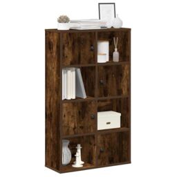 Berkfield Home Bookcase Smoked Oak 60x24x101.5 cm Engineered Wood in Brown - thumbnail 1