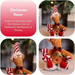 Marco Paul 48cm Christmas Gingerbread Rat Soft Plush Decoration in Brown - thumbnail 6