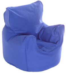 Bean Lazy Cotton Twill Royal Blue Bean Bag Arm Chair Toddler Size in Mid Blue - Size: Small - thumbnail 2