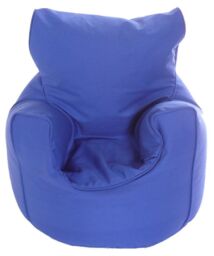 Bean Lazy Cotton Twill Royal Blue Bean Bag Arm Chair Toddler Size in Mid Blue - Size: Small - thumbnail 1