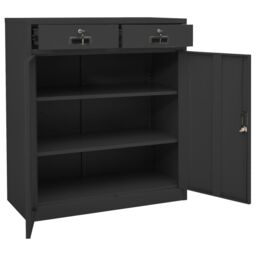 Berkfield Home Office Cabinet Anthracite 90x40x102 cm Steel in Black - Size: 90 x 40 x 102 cm - thumbnail 6