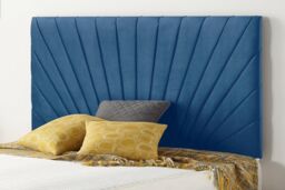 Somnior Platinum Ortho Sprung Memory Foam Mattress with Divan Bed with Headboard Plush Fabric in Navy - Size: Small Double - thumbnail 5