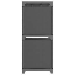 Berkfield Home 4-Cube Display Shelf Grey 69x30x72.5 cm Fabric - thumbnail 3