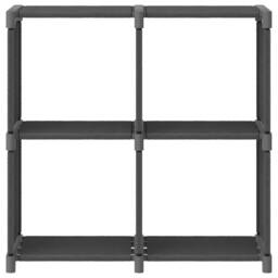 Berkfield Home 4-Cube Display Shelf Grey 69x30x72.5 cm Fabric