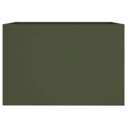 Berkfield Home Planter Olive Green 62x47x46 cm Steel - Size: 62 x 47 x 46 cm - thumbnail 5