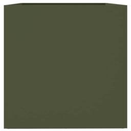 Berkfield Home Planter Olive Green 62x47x46 cm Steel - Size: 62 x 47 x 46 cm - thumbnail 6
