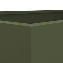 Berkfield Home Planter Olive Green 62x47x46 cm Steel - Size: 62 x 47 x 46 cm - thumbnail 8