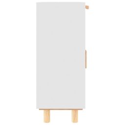 Berkfield Home Sideboard White 60x30x75 cm Solid Wood Pine & Natural Rattan - Size: 60 x 30 x 75 cm - thumbnail 6