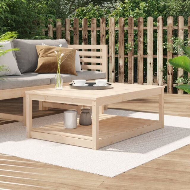 Berkfield Home Garden Table 121x82.5x45 cm Solid Wood Pine in Brown - image 1
