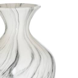 Hill Interiors Ellipse Ceramic Marble Vase in White - thumbnail 2