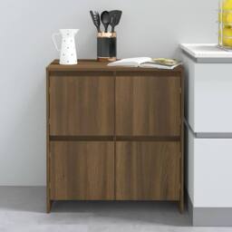Berkfield Home Sideboard Brown Oak 70x41x75 cm Engineered Wood - Size: 70 x 41 x 75 cm - thumbnail 2