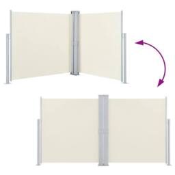 Berkfield Home Retractable Side Awning Cream 140x600 cm in Beige - thumbnail 5