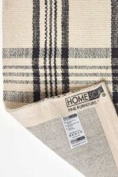 Homescapes Logan Tartan Check Non-Slip 100% Wool Rug in Natural White - Size: 120 cm x 170 cm - thumbnail 5
