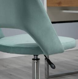 STILVORA Office Chair with Swivel & Wheels in Green Velvet - thumbnail 7