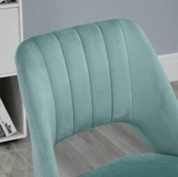 STILVORA Office Chair with Swivel & Wheels in Green Velvet - thumbnail 8