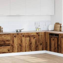 Berkfield Home Durable Drawer Bottom Cabinet Lyon Old Wood 60x46x81.5 cm Enginee in Brown - thumbnail 1