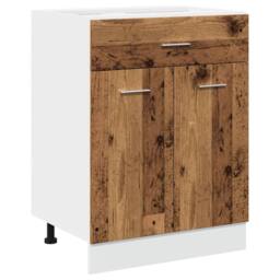 Berkfield Home Durable Drawer Bottom Cabinet Lyon Old Wood 60x46x81.5 cm Enginee in Brown - thumbnail 3