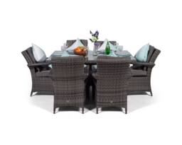 Thats Furniture Arizona Rectangular 6 Seater Rattan Patio Dining Set in Grey - thumbnail 5
