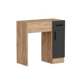 Destina Home Agnes Dressing Table with Mirror, Shelves & Drawer - 74.2 cm Wide in Dark Grey - Size: 1 Pack - thumbnail 5