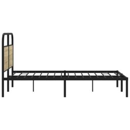 Berkfield Home Bed Frame Without Mattress 140x190 cm Sonoma Oak Engineered Wood in Brown - thumbnail 6