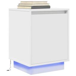 Berkfield Home Bedside Cabinets with LED Lights¬†2 pcs White 38x34x50 cm - Size: 38 x 34 x 50 cm - thumbnail 6