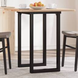 Berkfield Home Durable Dining Table Legs O-Frame 60x40x73 cm Steel in Black - Size: 60 x 40 x 73 cm - thumbnail 1