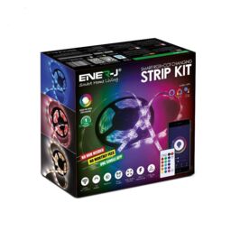 ENER-J Smart Wi-Fi RGB CCT Changing LED Strip Kit 5m IP65 240V in White - Size: 25 cm diameter x 19 cm high - thumbnail 1