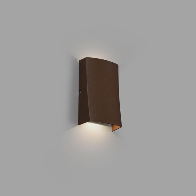 Netlighting Nairobi Outdoor LED Rust Brown Up Down Wall Light 6W 3000K IP54 - image 1