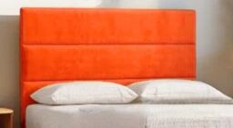 "Knight Sleep York Princess Sprung Divan Bed Set with 4 Drawers & 54""Headboard Plush in Orange - Size: Small Double" - thumbnail 4