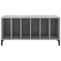 Berkfield Home Record Cabinet Concrete Grey 100x38x48 cm Engineered Wood - Size: 100 x 38 x 48 cm - thumbnail 5