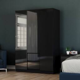 HD Designs Vida Designs Glinton 3 Piece Bedroom Set (2 Drawer Bedside Chest, 6 in Black - thumbnail 6