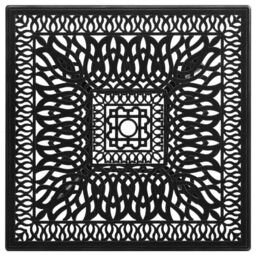 Berkfield Home Garden Table Black 90x90x73 cm Cast Aluminium - Size: 90 x 90 x 73 cm - thumbnail 3