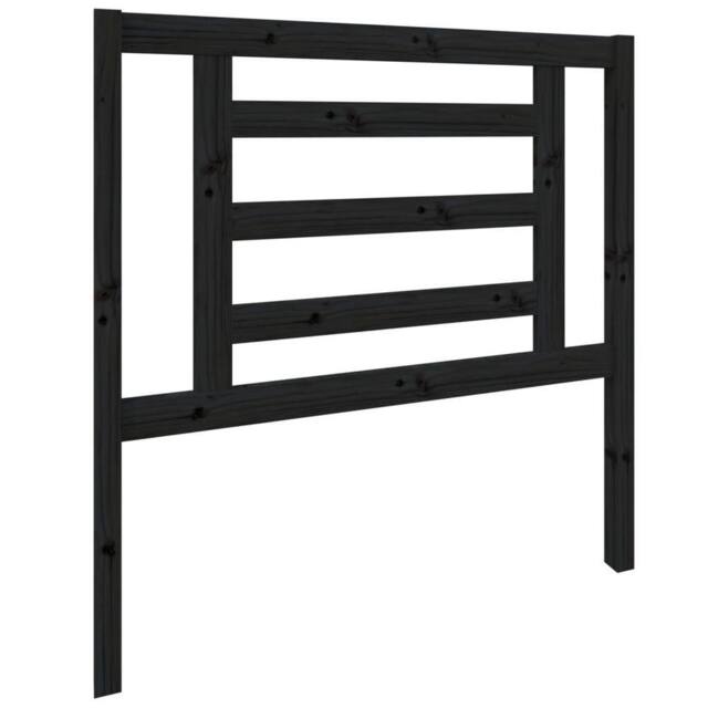Berkfield Home Bed Headboard Black 96x4x100 cm Solid Wood Pine - Size: 96 x 4 x 100 cm - image 1