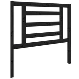 Berkfield Home Bed Headboard Black 96x4x100 cm Solid Wood Pine - Size: 96 x 4 x 100 cm - thumbnail 1