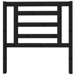 Berkfield Home Bed Headboard Black 96x4x100 cm Solid Wood Pine - Size: 96 x 4 x 100 cm - thumbnail 3
