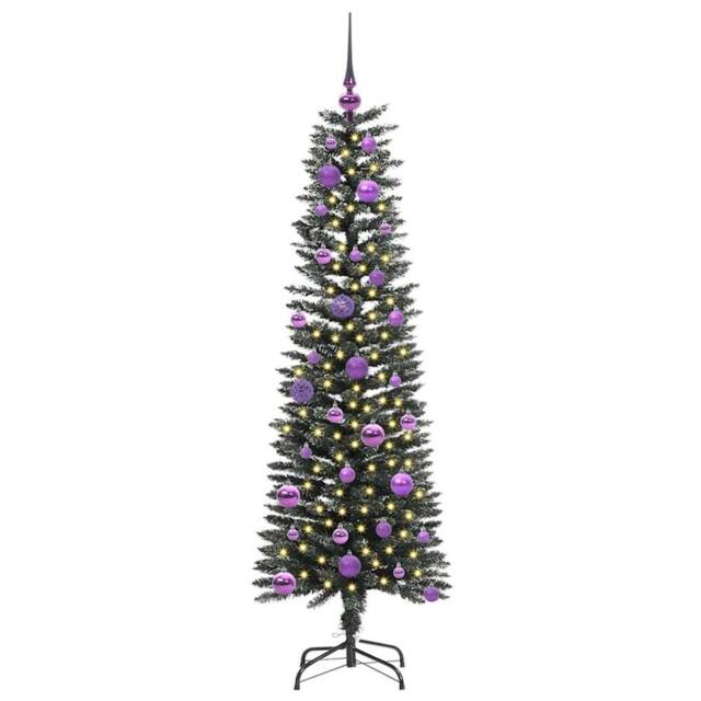 Berkfield Home Elegant Artificial Christmas Tree with 150 LEDs Green 43 x 43 x 150 cm - image 1