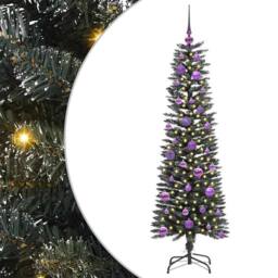 Berkfield Home Elegant Artificial Christmas Tree with 150 LEDs Green 43 x 43 x 150 cm - thumbnail 3