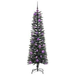 Berkfield Home Elegant Artificial Christmas Tree with 150 LEDs Green 43 x 43 x 150 cm - thumbnail 4