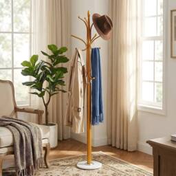 EONLION Gold Metal Hat Coat Stand Umbrella Holder - Size: 500mm - thumbnail 1