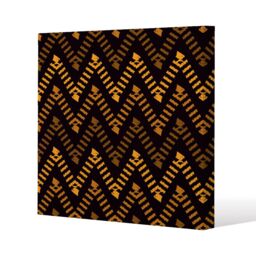 Benjamin Tate Design Freehand horizontal zigzag chevron stripes Boho chic (Canvas Print) / 114 x 114 x 4cm in Natural - Size: 114 x 114 x 4 cm - thumbnail 1