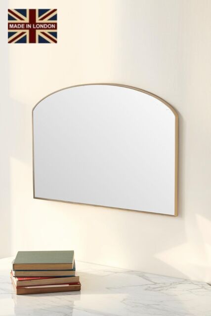 Yearn Mirrors Minimal arched mirror Gold 71(w) x 49cm(h) - image 1
